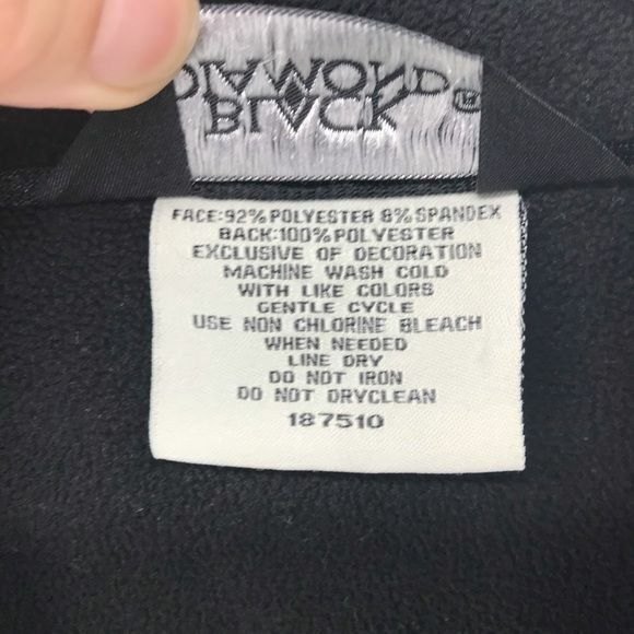 Black Diamond Jacket Womens Small Black Soft Shell Fleece Lined Stretch Full Zip - Picture 5 of 6